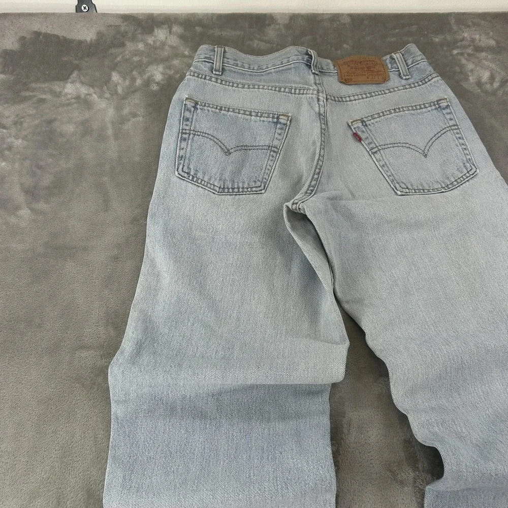 Levi's 550 Jeans Mens 28x30 Blue Light Wash Relaxed Tapered Distressed Denim